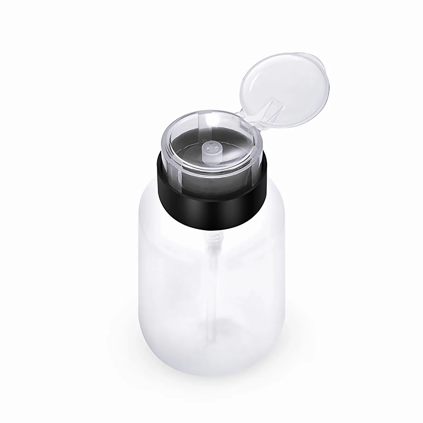 FyberOptix 8 oz. Transparent Pump Leak Proof Alcohol Bottle