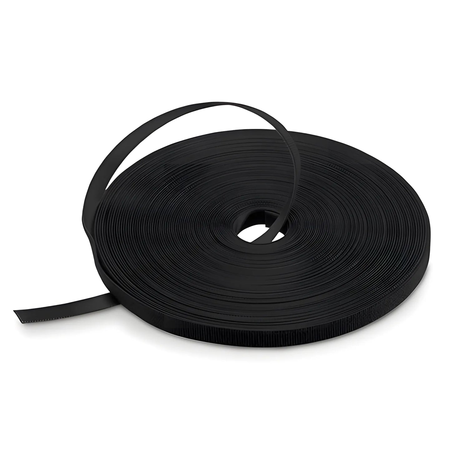 FyberOptix 25m/Roll 1000in.L x 0.48in.W Hook and Loop Reusable Cable Ties-Black
