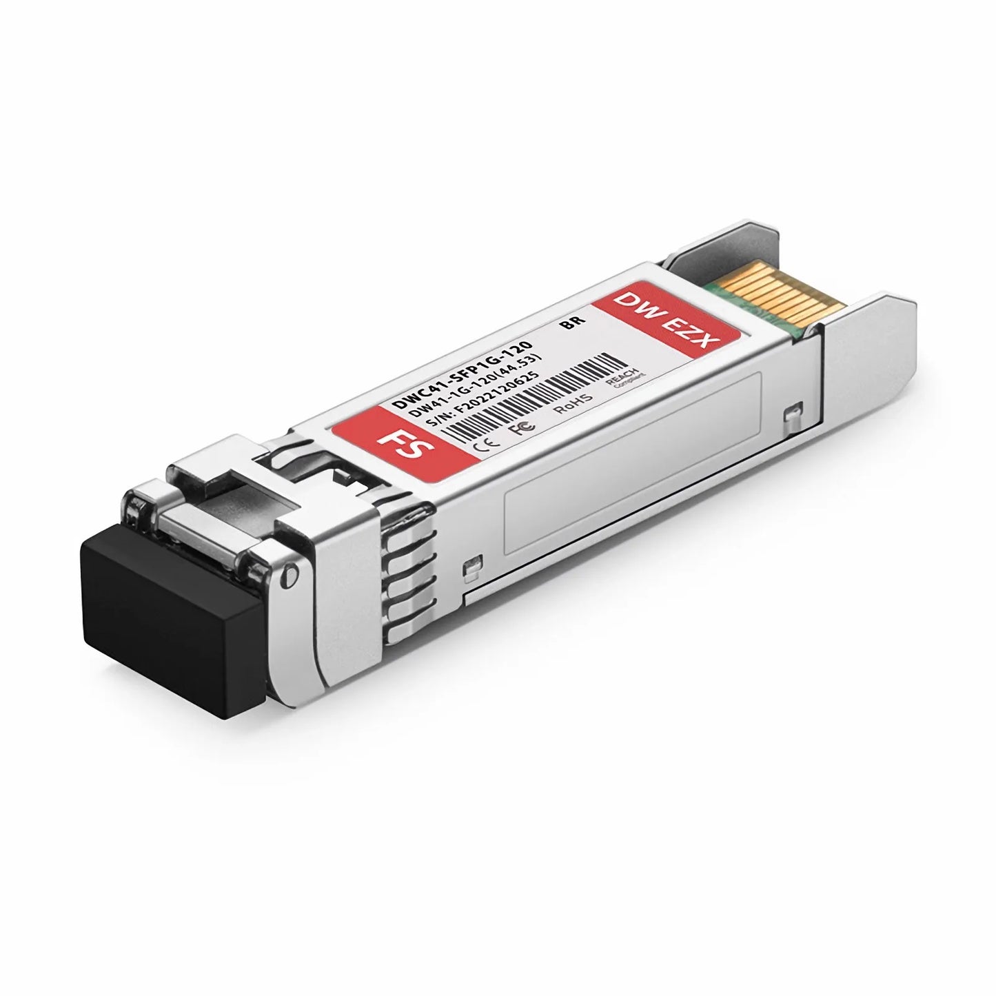 FyberOptix Brocade C41 1G-SFP-ZRD-1544.53-120 Compatible SFP 1000BASE-DWDM 1544.53nm 100GHz 120km DOM Duplex LC/UPC SMF Optical Transceiver Module for Transmission