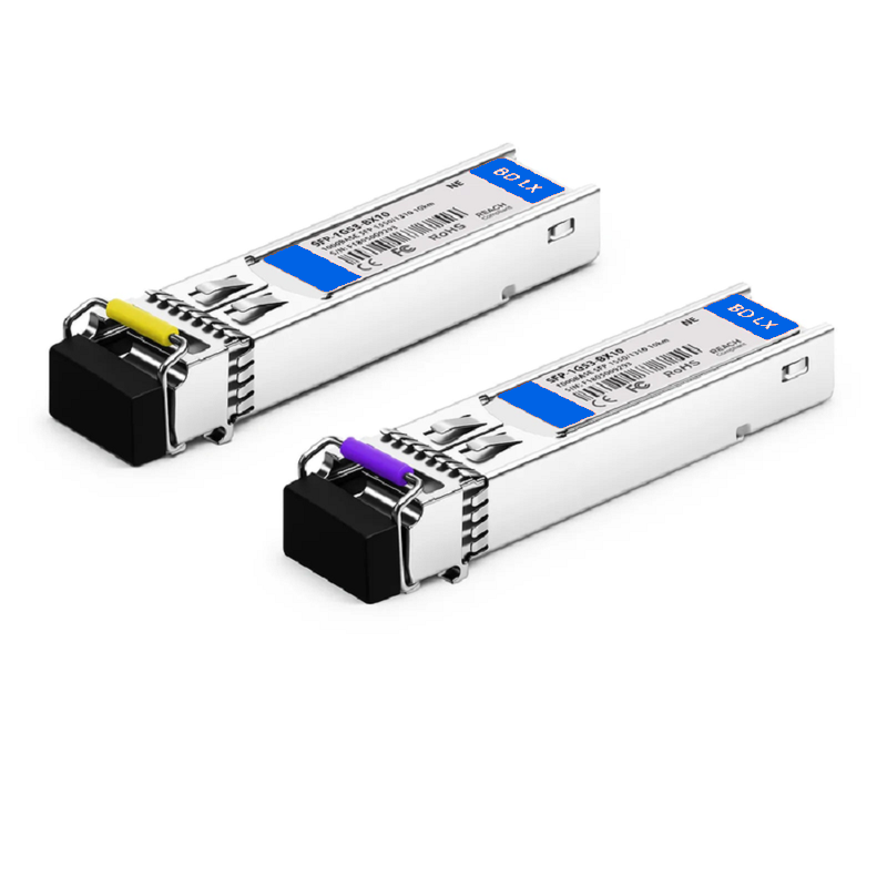 FyberOptix NETGEAR Compatible 1000BASE-BX-D SFP BiDi 1550nm-TX/1310nm-RX 20km DOM Simplex LC/UPC SMF Optical Transceiver Module