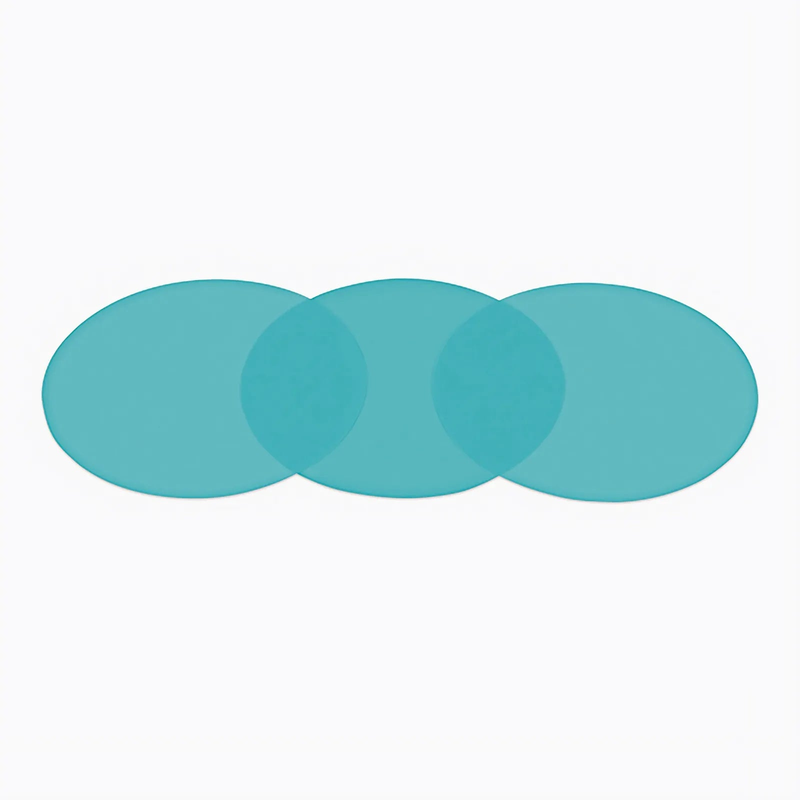 FyberOptix 9μm 1 Piece Blue Polishing Film with 127mm Diameter