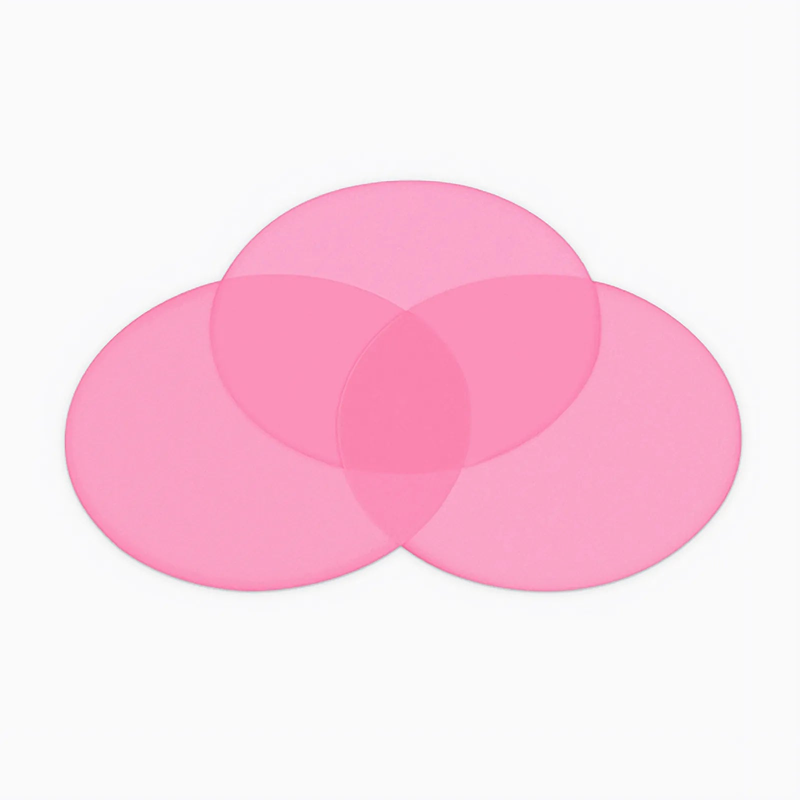 FyberOptix 3μm 1 Piece Pink Polishing Film with 127mm Diameter