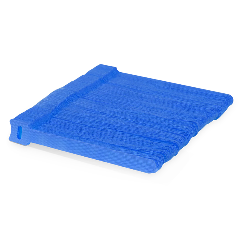 FyberOptix 100Pcs/Pack 6in.L x 0.5in.W T-type Reusable Cable Ties, Blue