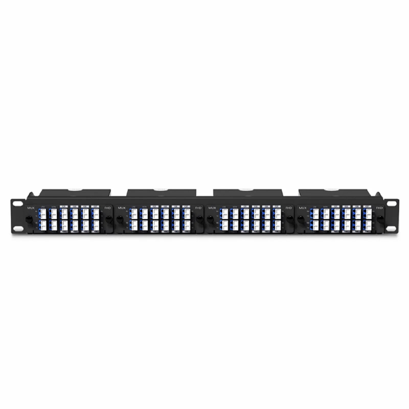 FyberOptix 4 Channels DWDM Mux Demux, 100GHz C21-C24, with Monitor and Expansion Port, 2.75dB Typical IL, LC/UPC, Single Fiber, Side-A, High Density, FHDâ„¢ Plug-in Module