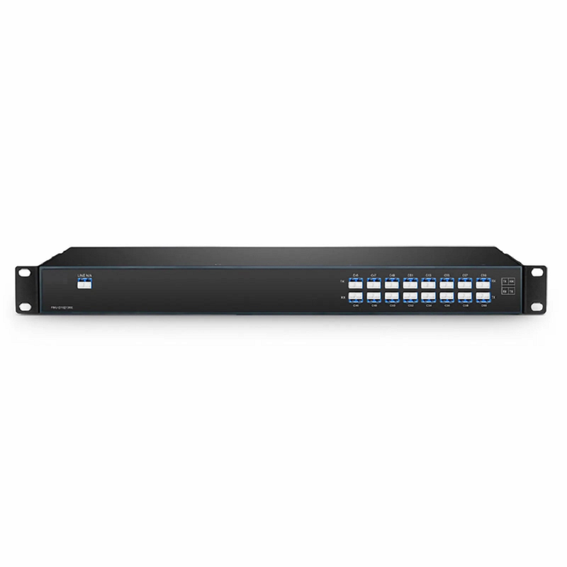 FyberOptix 16 Channels DWDM Mux Demux, 100GHz C45-C60, 4.0dB Typical IL, LC/UPC, Single Fiber, Side-B, FMU 1U Rack Mount
