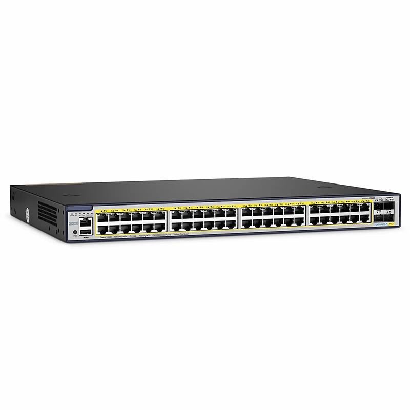 FyberOptix S3410-48TS-P, 48-Port Gigabit Ethernet L2+ PoE+ Switch, 48 x PoE+ Ports @740W, with 2 x 10Gb SFP+ Uplinks and 2 x Combo SFP Ports, PicOSA®, Support MLAG, Broadcom Chip