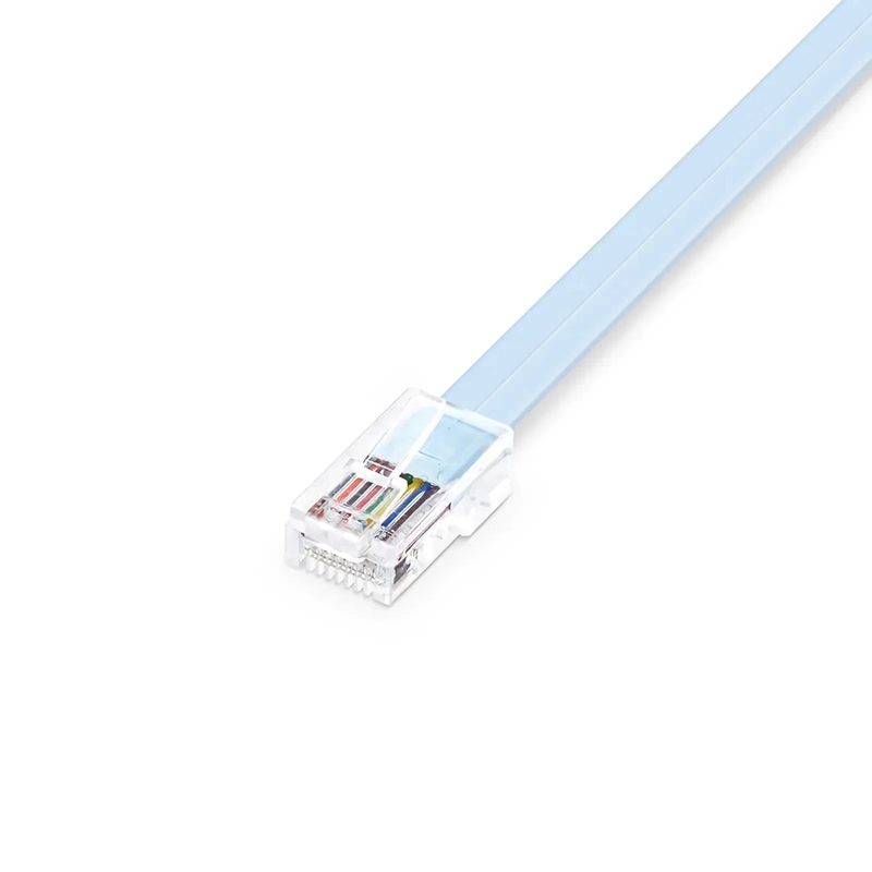 FyberOptix 7ft (2m) RJ45 (Male) to DB9 (Female) Console Cable, Blue