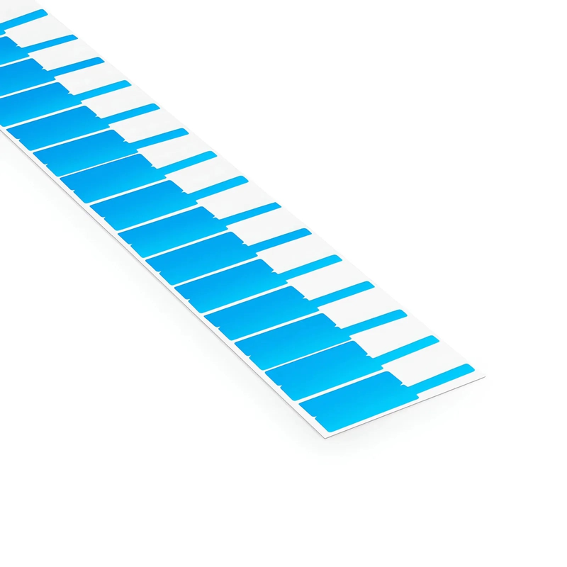 FyberOptix 1.02in.W x 3.31in.L Printable P-Flag Label, PET, Reel, Blue, 500Labels/Roll