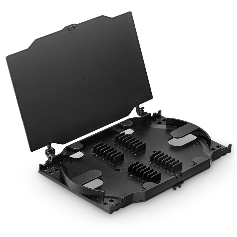 FyberOptix 24 Fibers Fusion Splice Tray for Heat-Shrink Fusion Splices, 0.39" x 5.91" x 3.86", Suitable for FS-S024-4I4O-6-24F