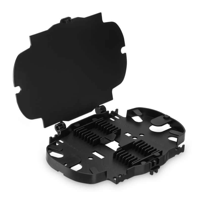 FyberOptix 24 Fibers Fusion Splice Tray for Heat-Shrink Fusion Splices, 0.75" x 5.91" x 4.33", Suitable for FS-S077-2I2O-2-24F