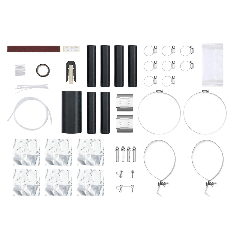 FyberOptix 288 Fibers 1In-6Out Dome Fiber Optic Splice Closure, Heat Shrink Seal, with 1 Pre-installed Fusion Splice Tray