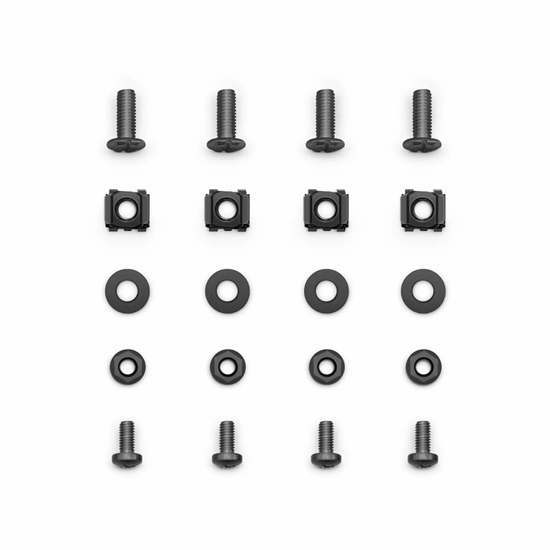 FyberOptix Adjustable DIN Rail Bracket for EIA 19" Mount, 2U, Black