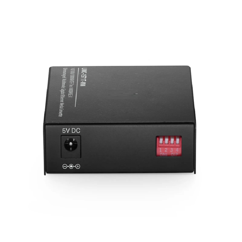 FyberOptix Unmanaged 1x 10/100/1000Base-T RJ45 to 1x 1000Base-X Single Mode ST 1310nm 20km Gigabit Ethernet Media Converter, American Plug Standard