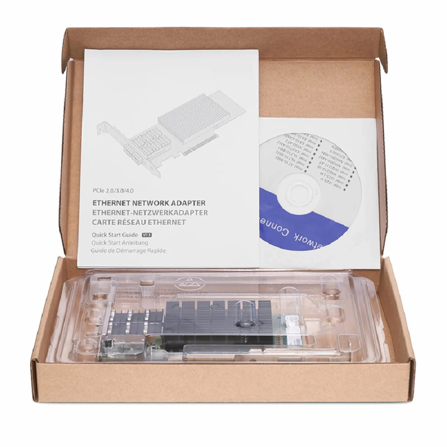 FyberOptix Intel 82599ES Based Ethernet Network Interface Card, 10G Dual-Port SFP+, PCIe 2.0 x8, Comparable to Intel X520-DA2, Full Height&Low Profile