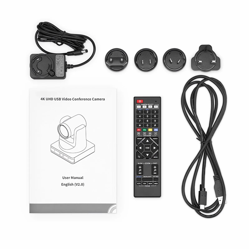 FyberOptix FC731-4K Ultra HD 4K Video Conference Camera for Midsize & Large Rooms, 12X Optical Zoom & PTZ