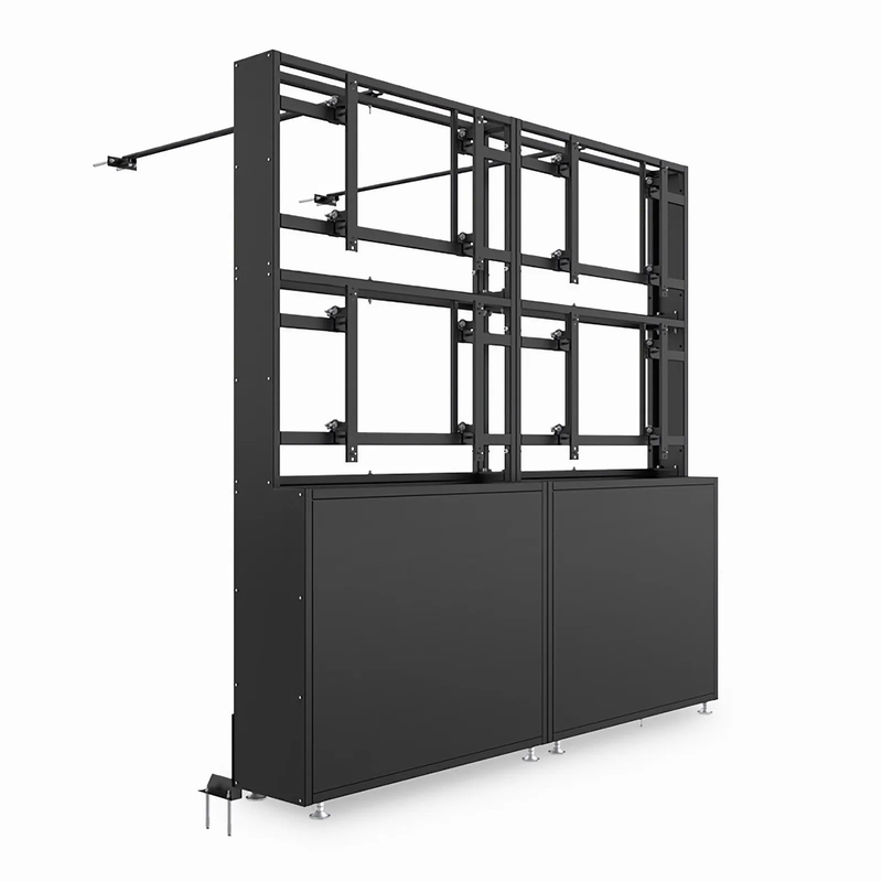 FyberOptix 46 Inch Split Screen Vertical Support Bracket Base-3.5-H60, Modularization Floor Mounting