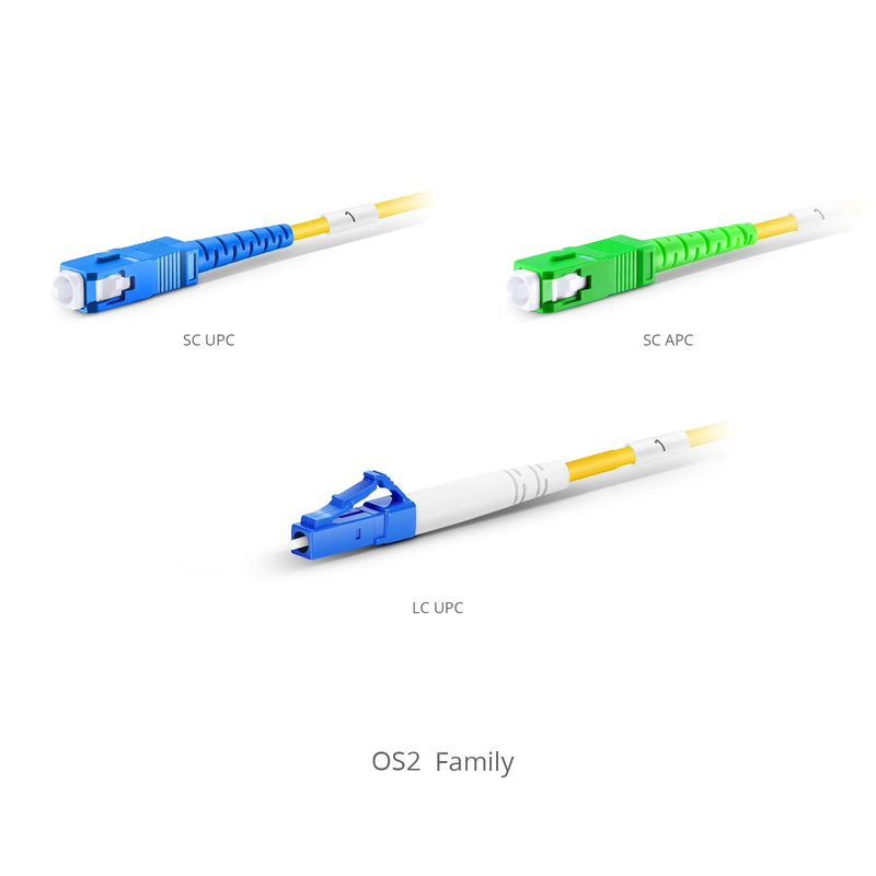 FyberOptix 200m (656ft) Hybrid Fiber and Power Cable, Indoor, Plenum (OFNP), Single Mode (OS2), 2 Fibers, Tight-Buffered, LC UPC Simplex to SC UPC Simplex, 2 Conductors 12AWG