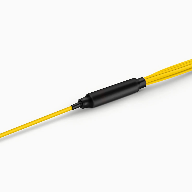 FyberOptix 2m (7ft) MTP® Harness, MTP®-8 APC (Female) to 4 MDC UPC Duplex, 8 Fibers, Single Mode (OS2), Plenum (OFNP), 0.35dB Max, Type B, Yellow