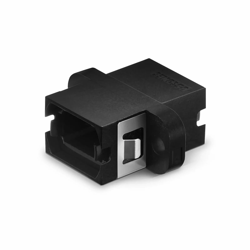 FyberOptix US Conec MTP®/MPO-8/12/24 Black Fiber Optic Adapter/Coupler with Flange, Key Up to Down