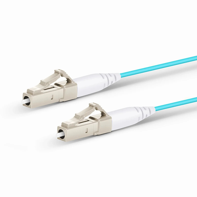 FyberOptix 5m (16ft) Fiber Patch Cable, 1 Fiber, LC UPC Simplex to LC UPC Simplex, Multimode (OM4), Riser (OFNR), 1.2mm, Tight-Buffered, Aqua