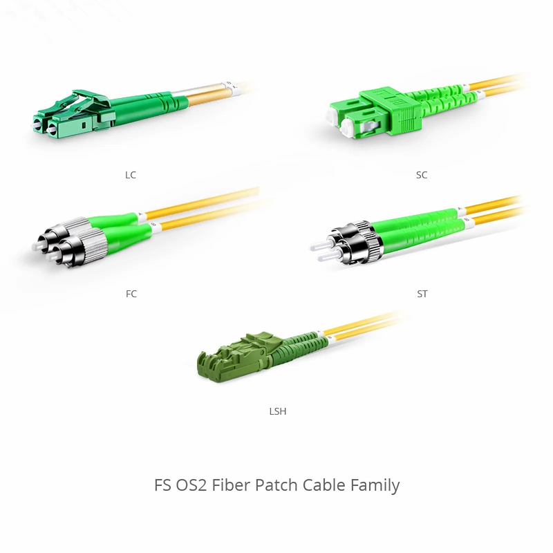 FyberOptix 1m (3ft) Fiber Patch Cable, 2 Fibers, LC APC Duplex to LC APC Duplex, Single Mode (OS2), Riser (OFNR), 2.0mm, Tight-Buffered, Yellow