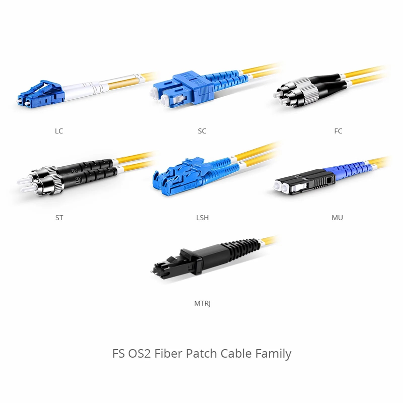 FyberOptix 2m (7ft) Fiber Patch Cable, 2 Fibers, LC UPC Duplex to FC UPC, Single Mode (OS2), Riser (OFNR), 2.0mm, Tight-Buffered, Yellow