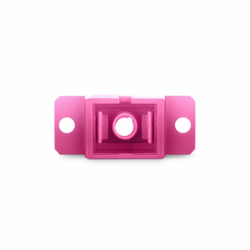 FyberOptix SC/UPC to SC/UPC Simplex OM4 Multimode Plastic Fiber Optic Adapter/Coupler with Flange, Violet