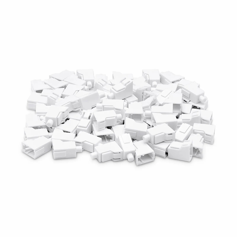 FyberOptix Universal Dust Cap for 1.25mm Ferrules Fits LC, White Color (100pcs/pack)