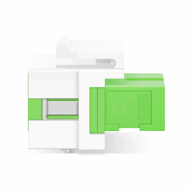 FyberOptix SC/APC to SC/APC Simplex Single Mode Fiber Keystone Jack