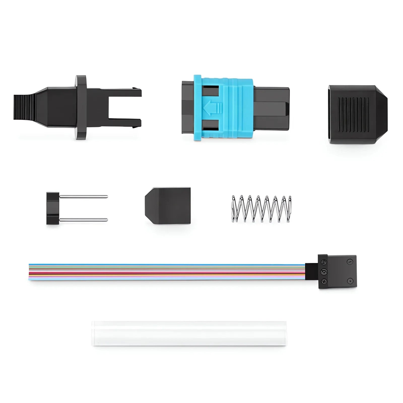 FyberOptix MPO (Male) OM3/OM4 Multimode Field Assembly Splice-on Connector, Flat Ribbon