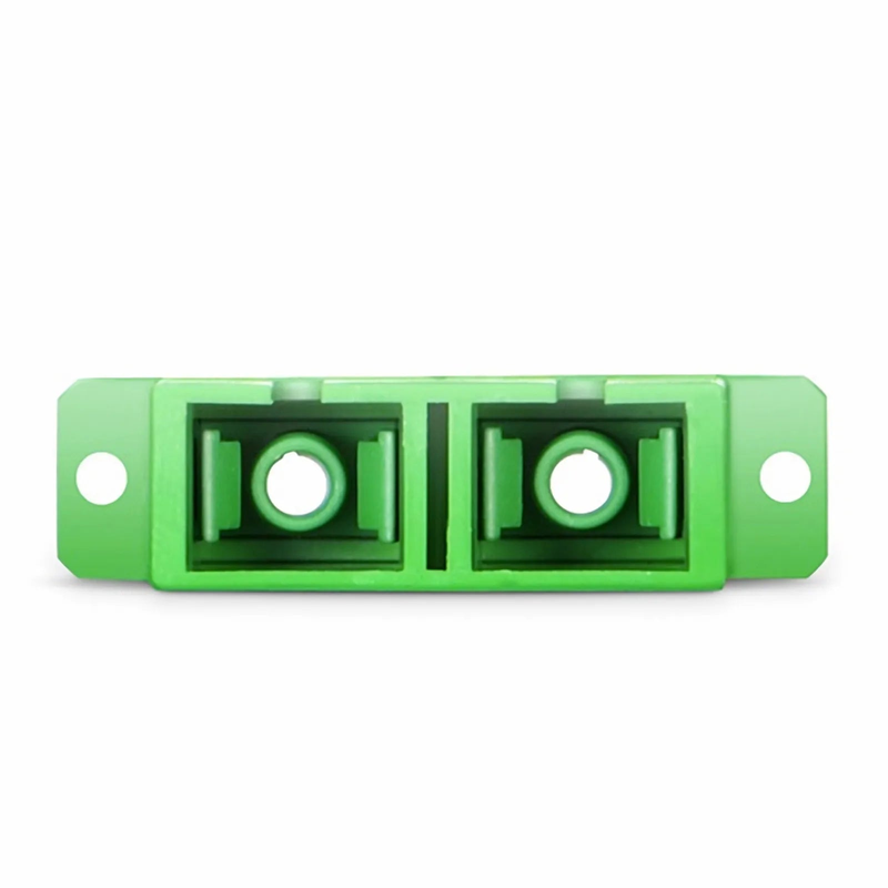 FyberOptix SC/APC to SC/APC Duplex OS2 Single Mode Fiber Optic Adapter/Coupler with Flange (10pcs/Pack)