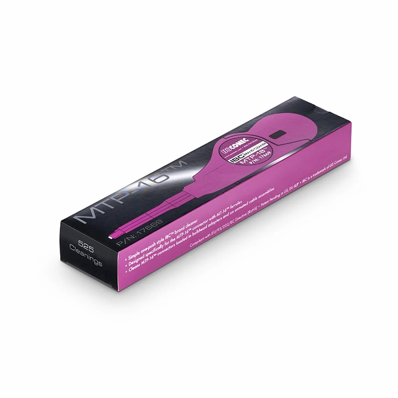 FyberOptix US Conec IBC™ Brand Cleaner MTP®-16, for 16 Fibers MPO Connectors (525+ Times)