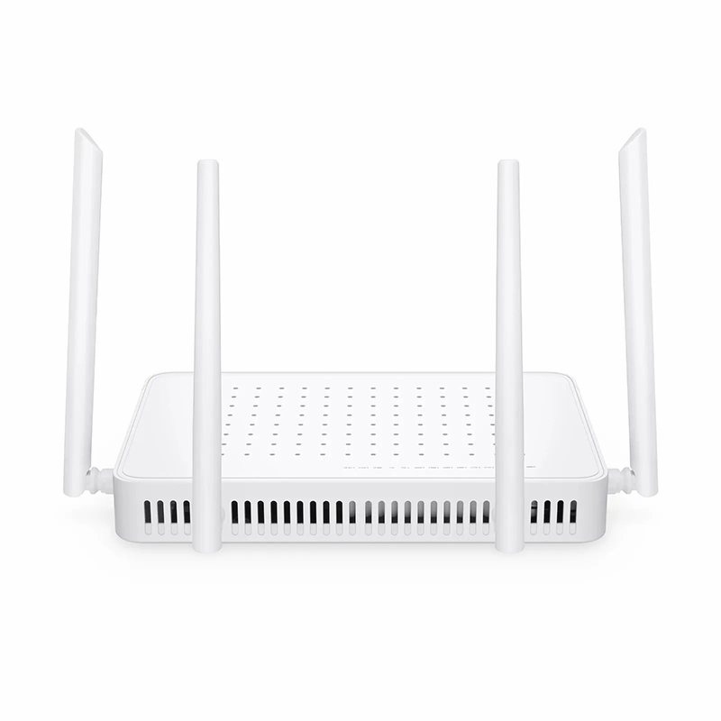 FyberOptix TA1910-4GVC-W, XPON (GPON + EPON) HGU ONU with 1 x PON, 4 x GE, 2 x POTS, 1 x RF, 1 x USB, and 4 x External Dual Band Antennas (1200M WiFi 4/5)