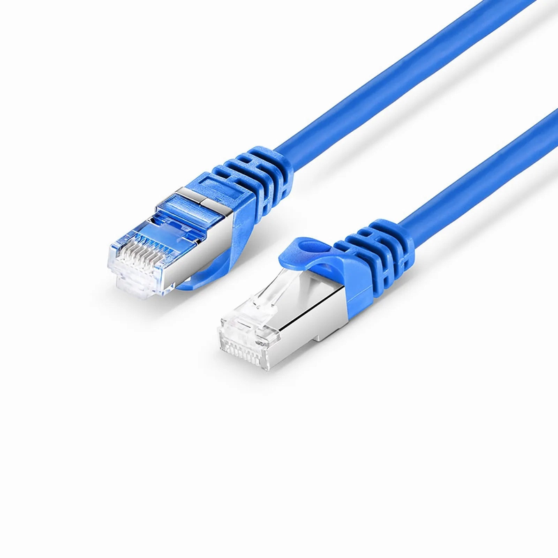 FyberOptix 6ft (1.8m) Cat6 26AWG Snagless Shielded (S/FTP) PVC CM Ethernet Network Patch Cable, Blue