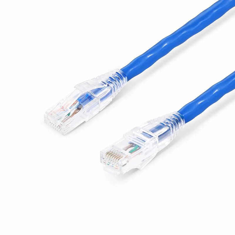FyberOptix 20ft (6.1m) Cat6a 24AWG Snagless Unshielded (U/UTP) LSZH Ethernet Network Patch Cable, Blue