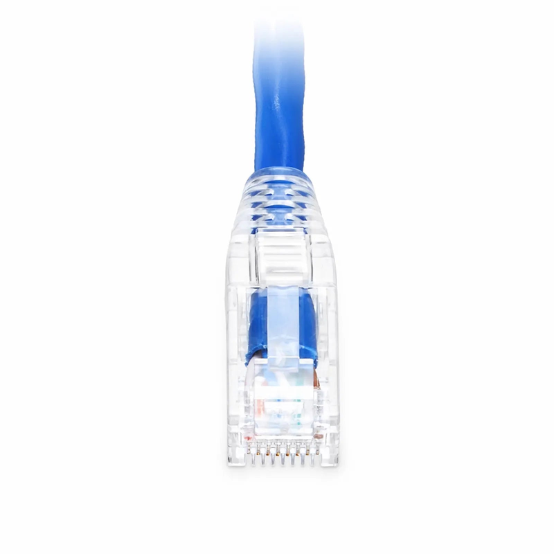 FyberOptix 1ft (0.3m) Cat6 24AWG Snagless Unshielded (U/UTP) PVC CM Ethernet Network Patch Cable, Blue, (10pcs/pack)
