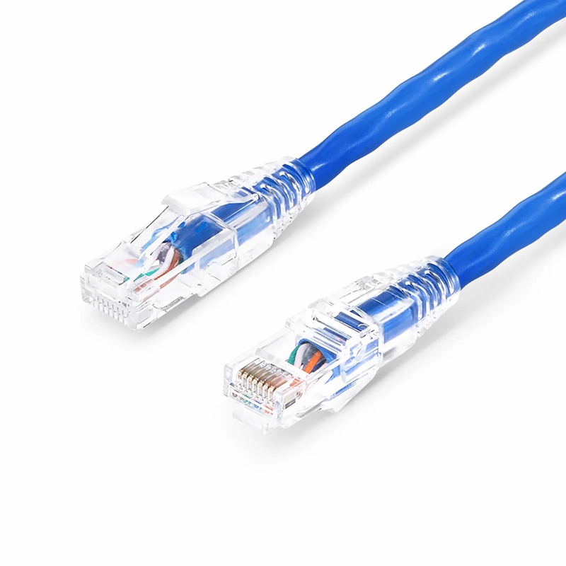 FyberOptix 5ft (1.5m) Cat6 24AWG Snagless Unshielded (U/UTP) PVC CM Ethernet Network Patch Cable, Blue, (10pcs/pack)