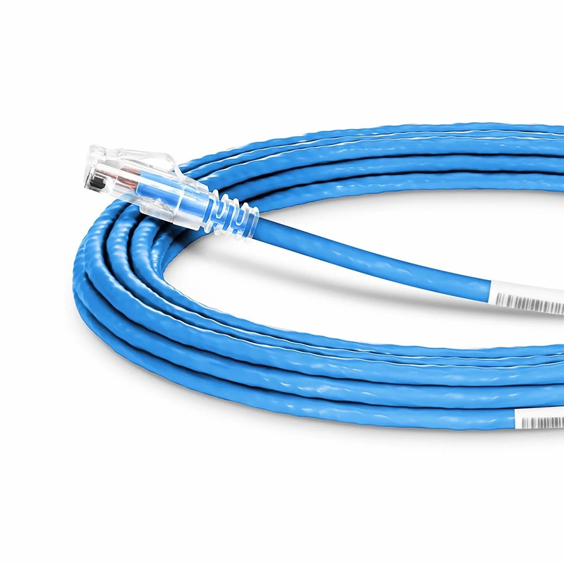 FyberOptix 35ft (10.7m) Cat6 23AWG Snagless Unshielded (U/UTP) PVC CMP Ethernet Network Patch Cable, Blue