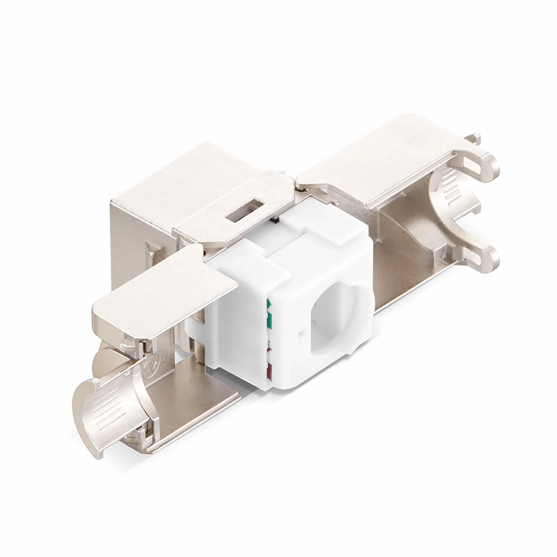 FyberOptix Mini Cat6 RJ45 (8P8C) Shielded Toolless Keystone Jack (12pcs/Pack)