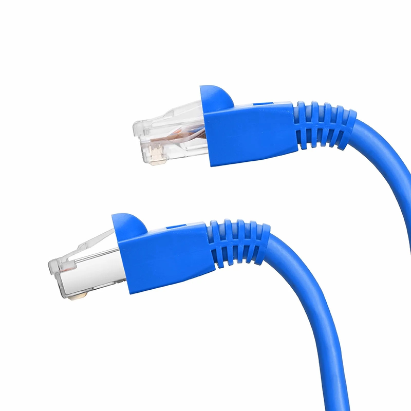 FyberOptix Cat5e/Cat6 RJ45 Strain Relief Boots, 5.5mm OD for Cat5e UTP 24AWG, Cat5e & Cat6 F/UTP 26AWG Ethernet Network Cable, Blue, 50PCS/Pack