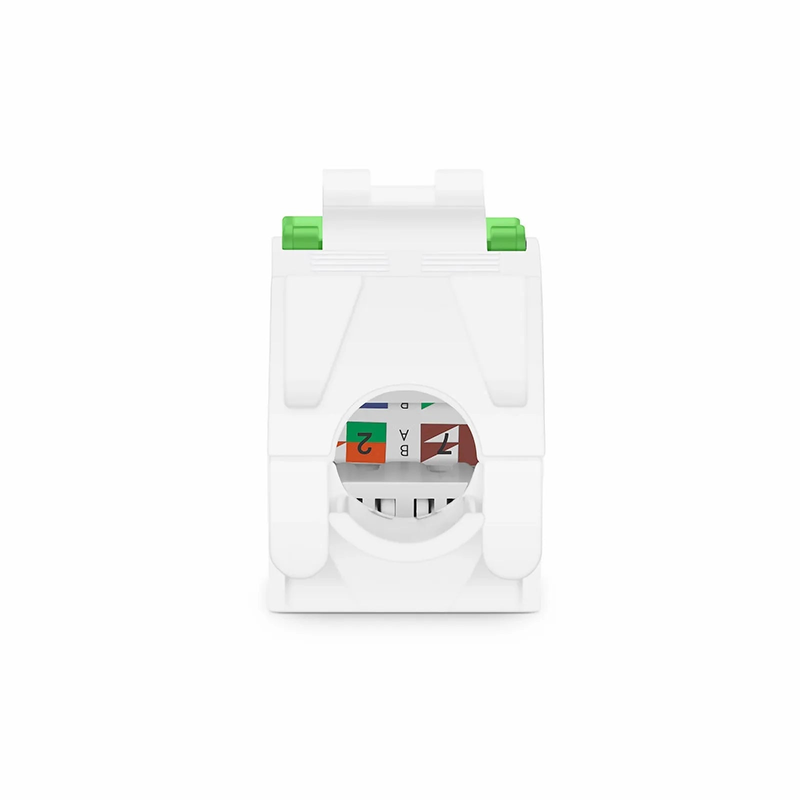 FyberOptix Cat6 RJ45 (8P8C) Unshielded Toolless Keystone Jack Module, Green (10 pcs/Pack)