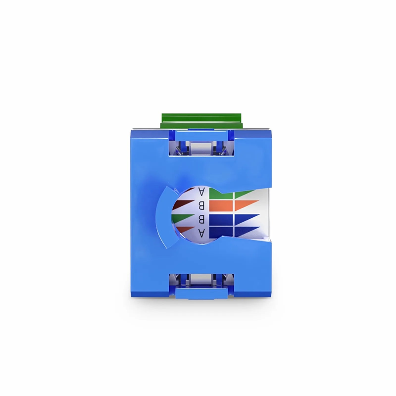 FyberOptix Cat6a RJ45 (8P8C) Unshielded Punch Down Keystone Jack Module, Green (10 pcs/Pack)