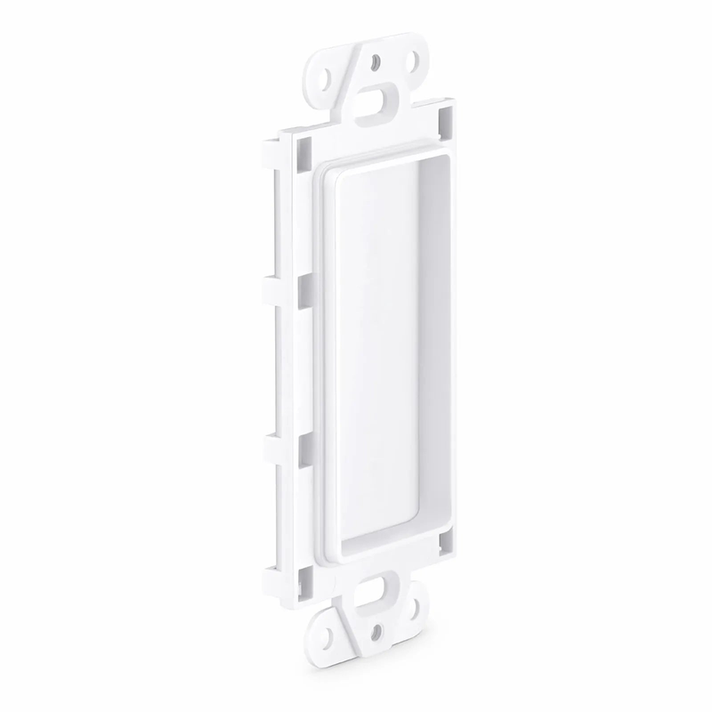 FyberOptix Faceplate Frame Keystone Insert, Brush, White, 4.09'' x 1.79''