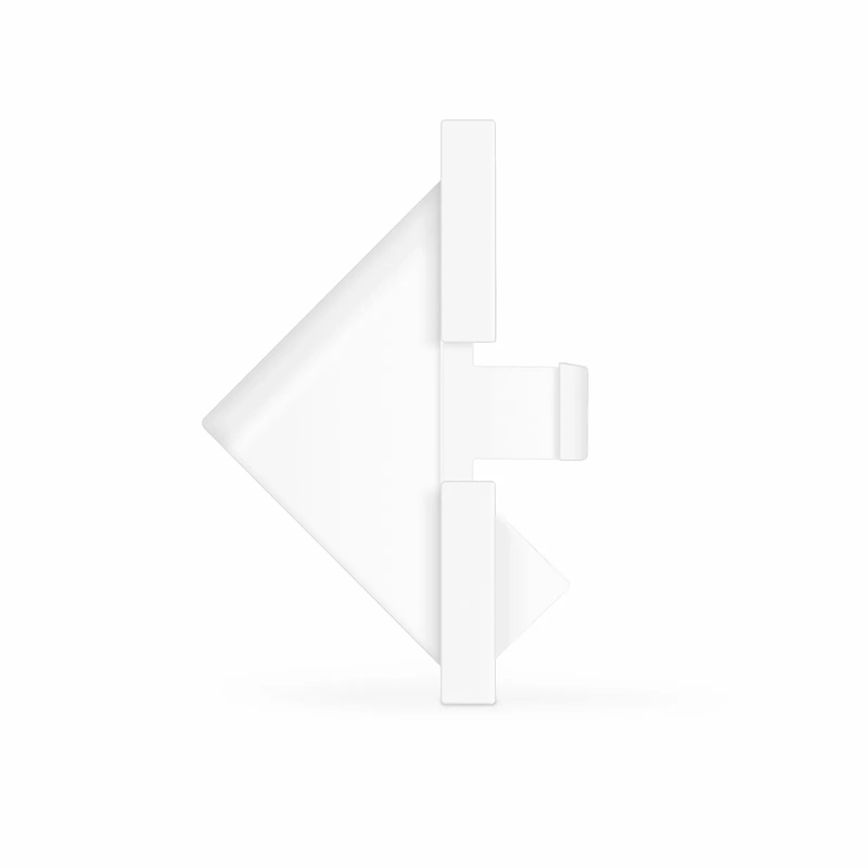 FyberOptix 1-Port Angled MOS Adapter, 1.5 Units High, White