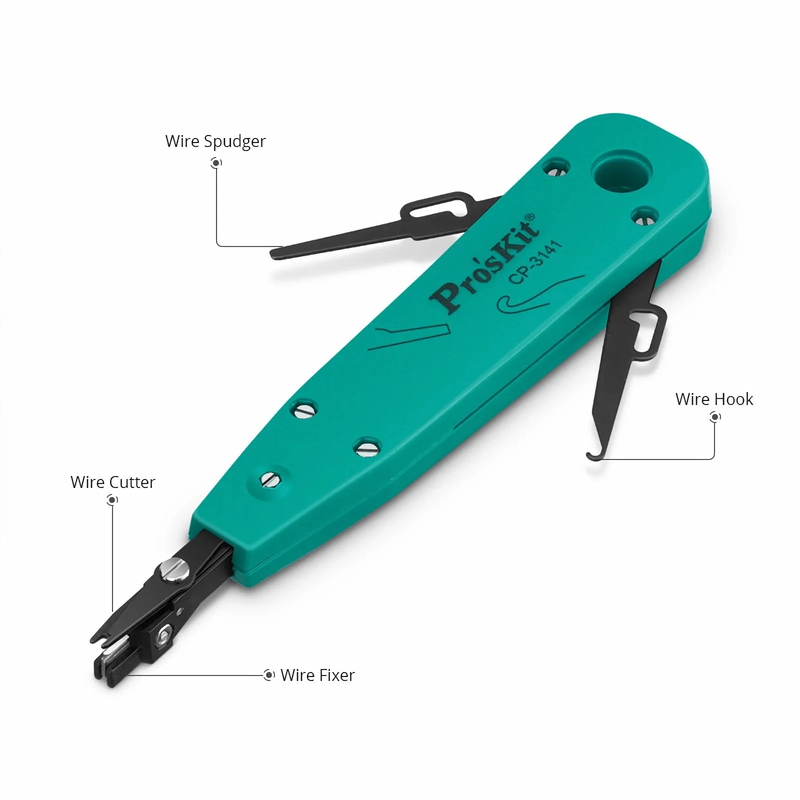 FyberOptix Pro'sKit® Punch Down Termination Tool for Krone