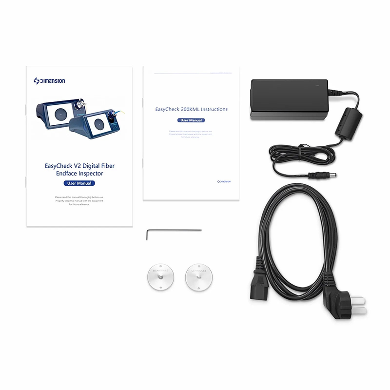 FyberOptix EasyCheck V2 Digital Fiber Endface Inspector for Transceivers, with SC/PC and LC Connectors, 200X