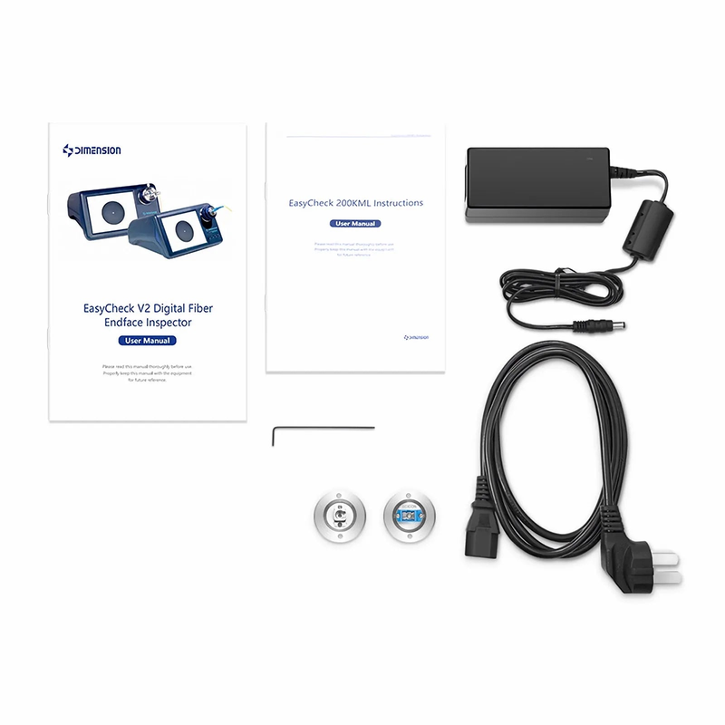 FyberOptix EasyCheck V2 Digital Fiber Endface Inspector for Fiber Optic Cables, with SC/PC and LC/PC Connectors, 400X