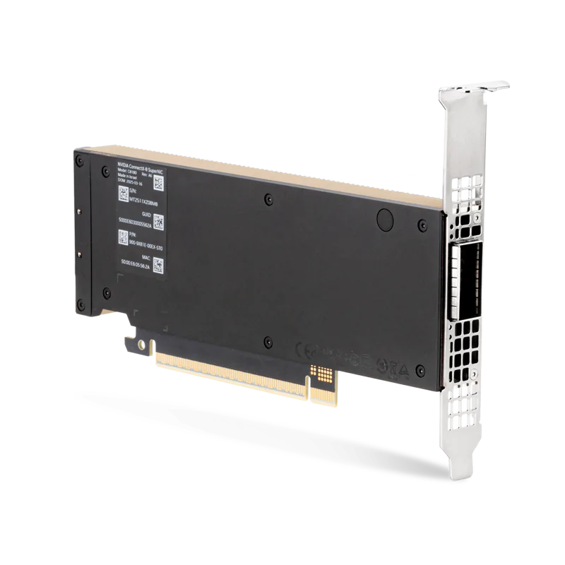 NVIDIA/Mellanox C8180(900-9X81E-00EX-DT0) ConnectX-8 InfiniBand & Ethernet SuperNIC, Down Stream Port XDR 800Gb/s PAM4 200G/Lane, Single-Port OSFP, PCIe 6.0 x 16, Tall Bracket SFPS