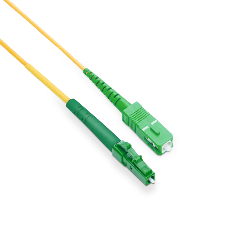 1m (3ft) LC APC to SC APC Simplex OS2 Single Mode LSZH 2.0mm Fiber Optic Patch Cable SFPS