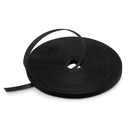 FyberOptix 25m/Roll 1000in.L x 0.48in.W Hook and Loop Reusable Cable Ties-Black